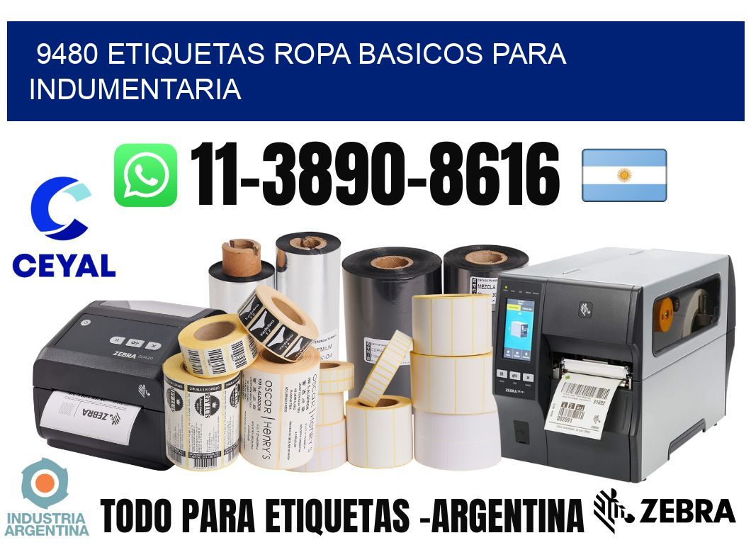 9480 Etiquetas ropa basicos para indumentaria