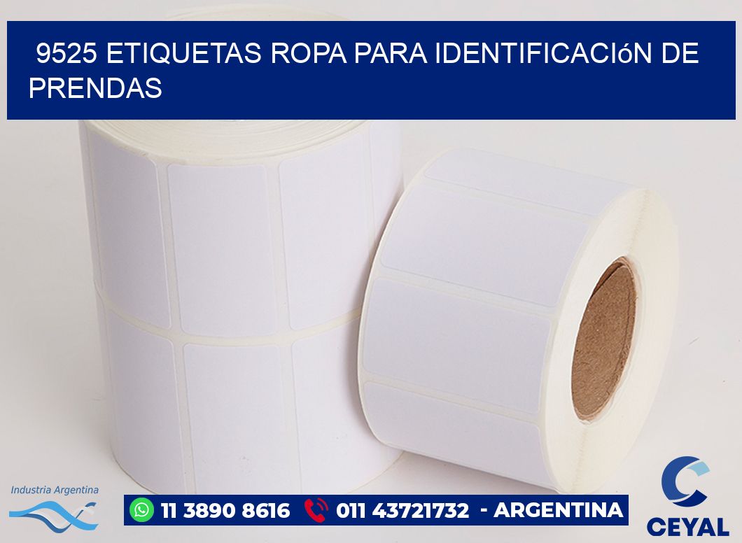 9525 Etiquetas ropa para identificación de prendas