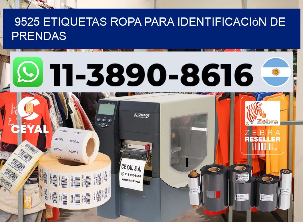 9525 Etiquetas ropa para identificación de prendas