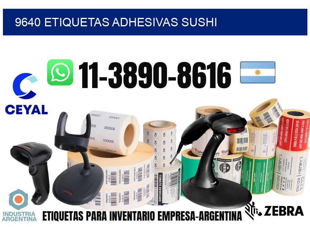 9640 etiquetas adhesivas sushi