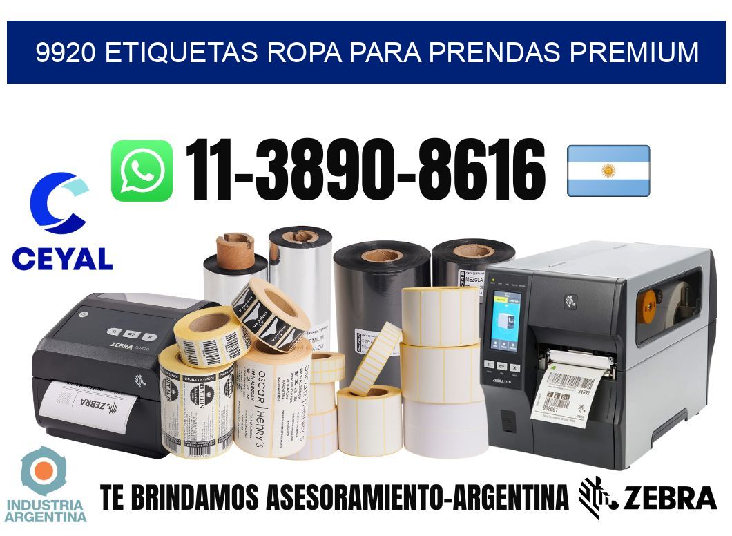 9920 Etiquetas ropa para prendas premium