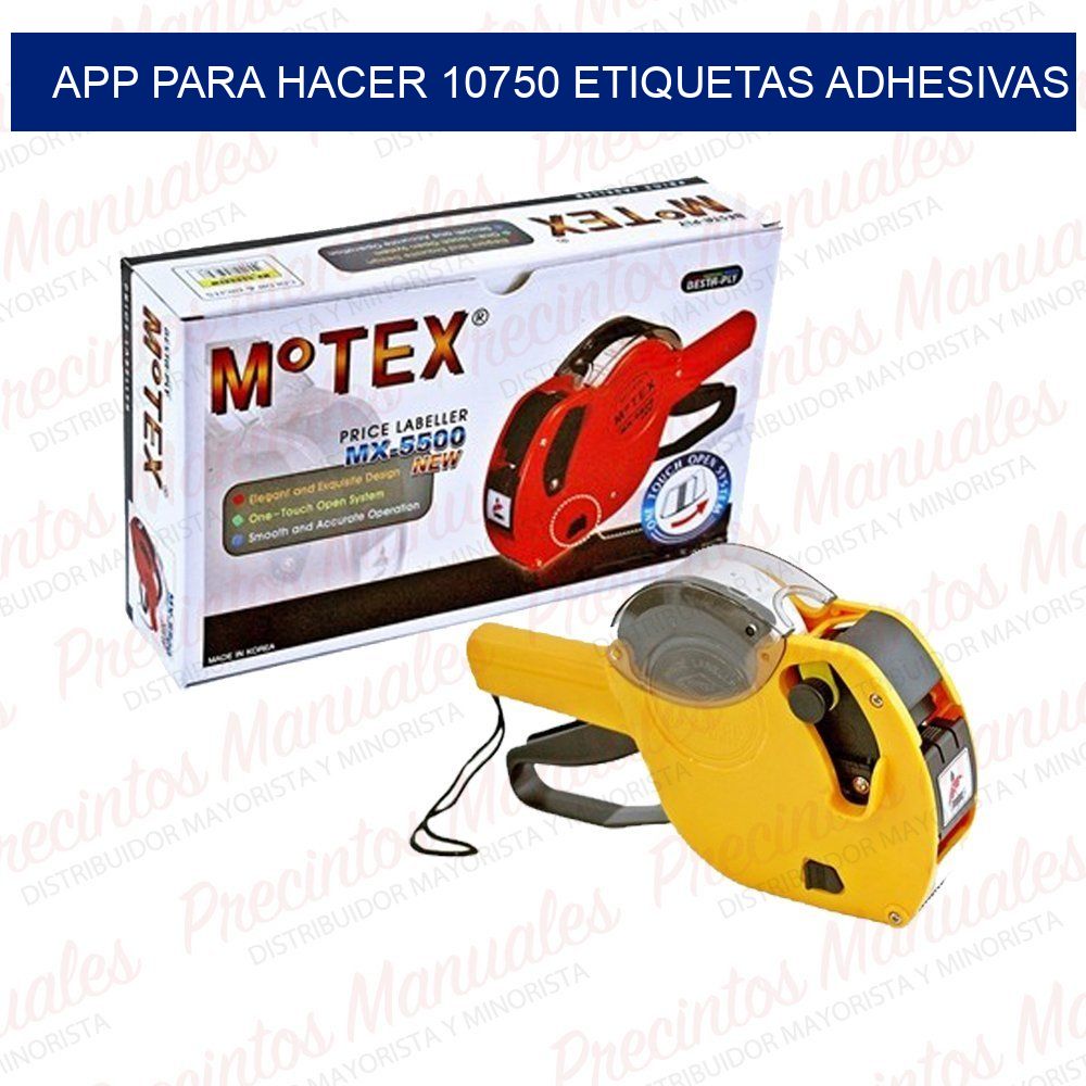 App para hacer 10750 etiquetas adhesivas