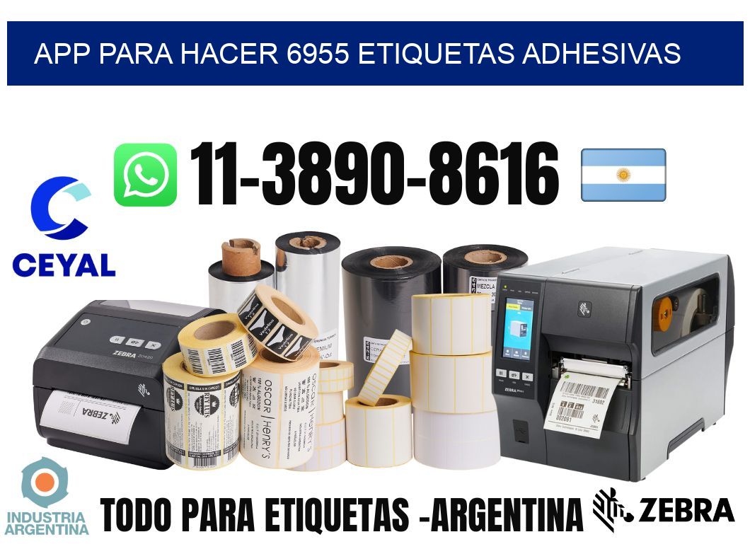 App para hacer 6955 etiquetas adhesivas
