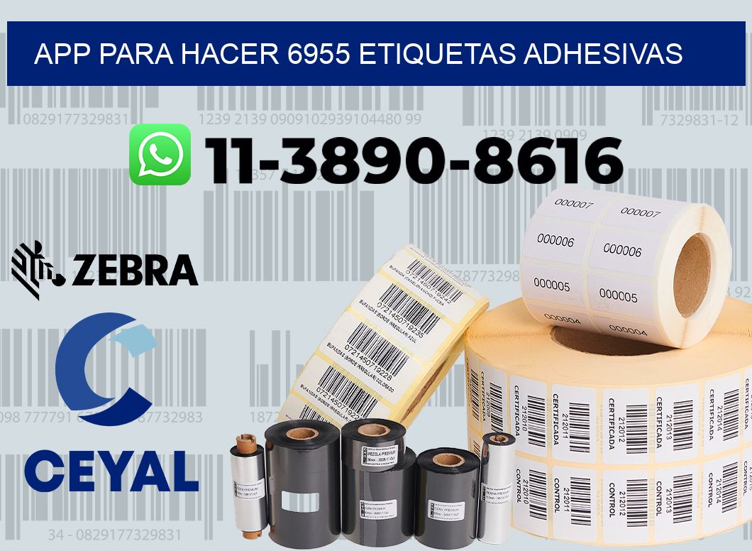 App para hacer 6955 etiquetas adhesivas