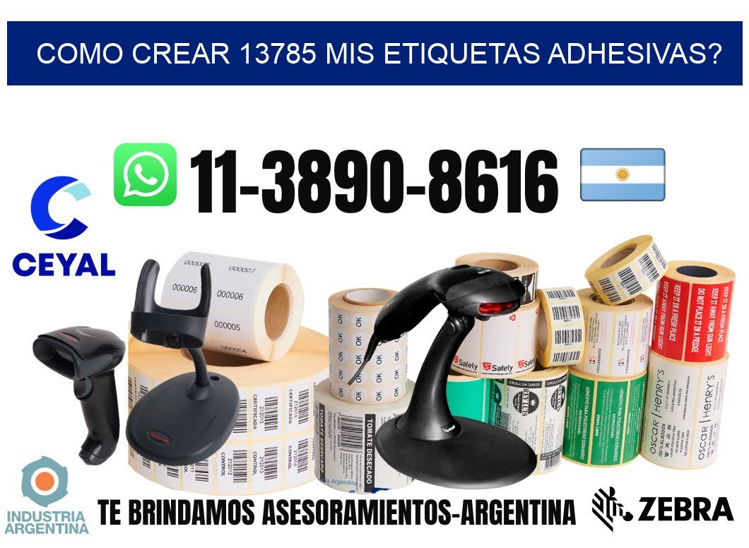 como crear 13785 mis etiquetas adhesivas?