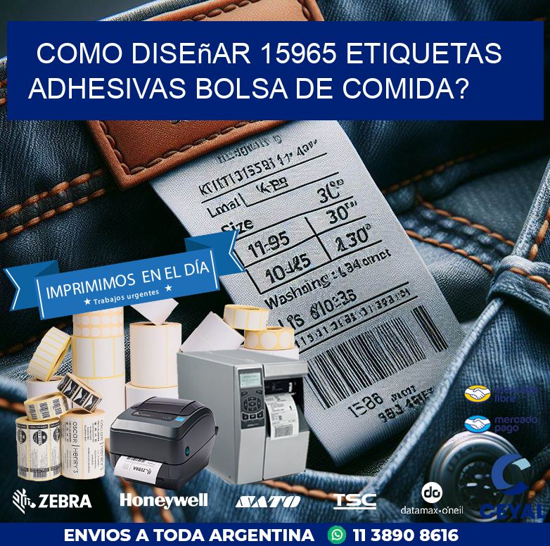 como diseñar 15965 etiquetas adhesivas bolsa de comida?