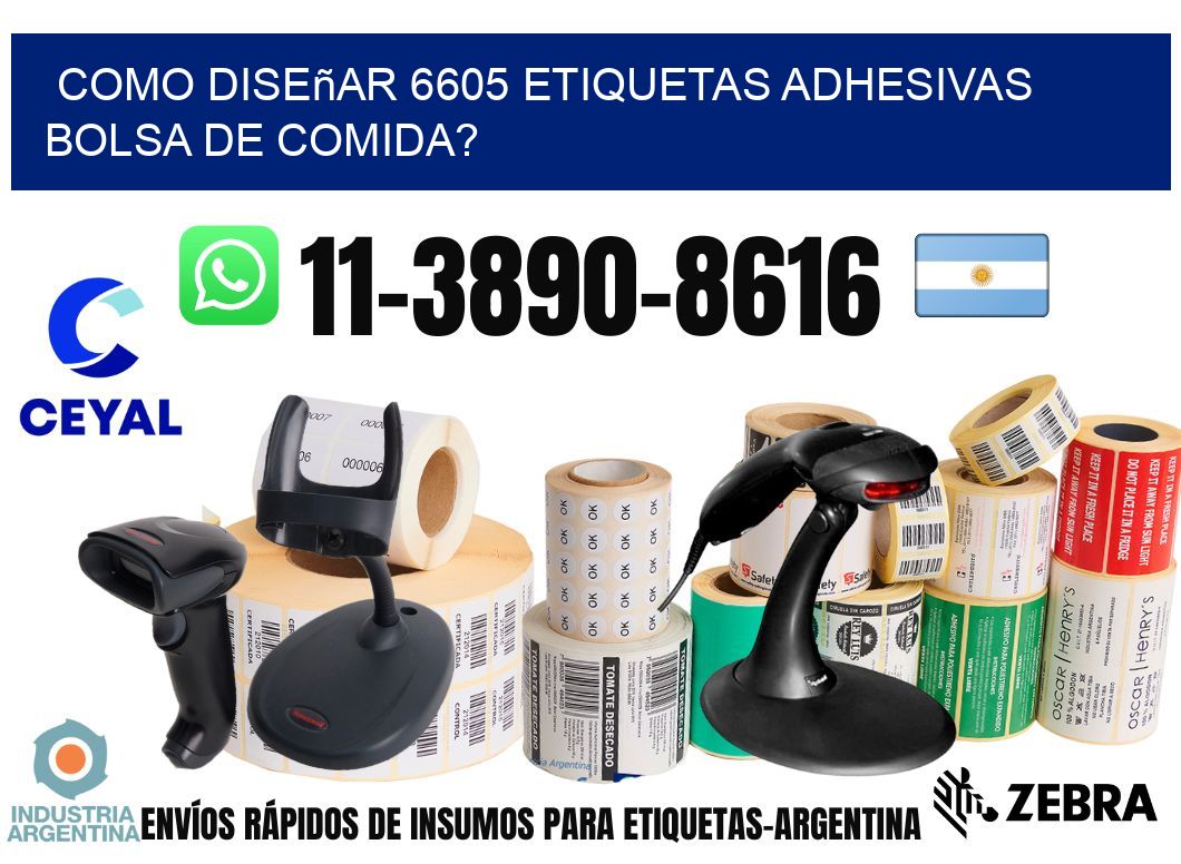 como diseñar 6605 etiquetas adhesivas bolsa de comida?