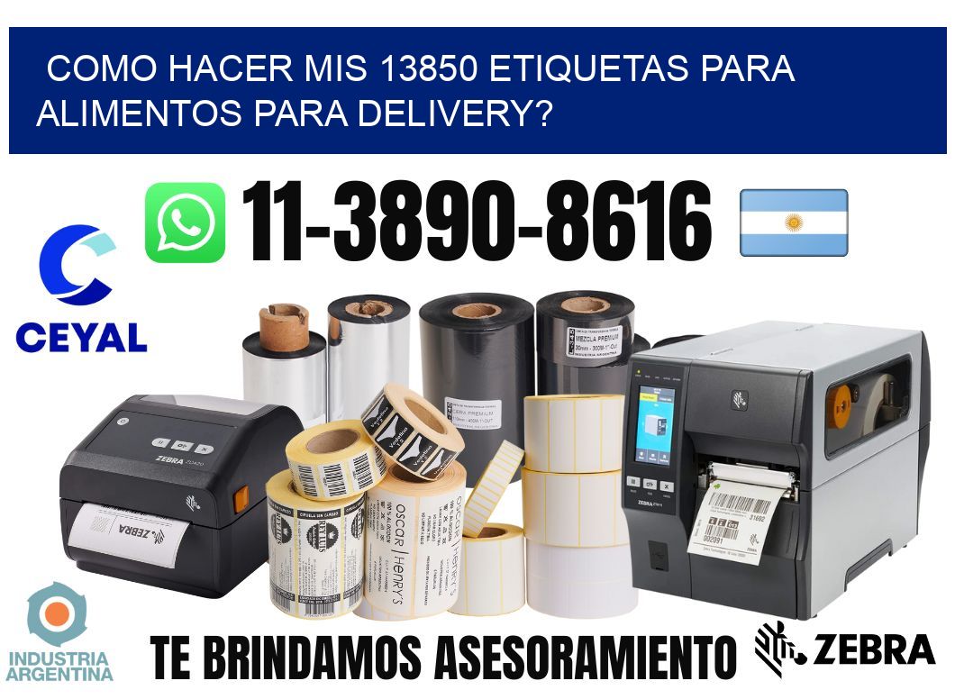 como hacer mis 13850 etiquetas para alimentos para delivery?