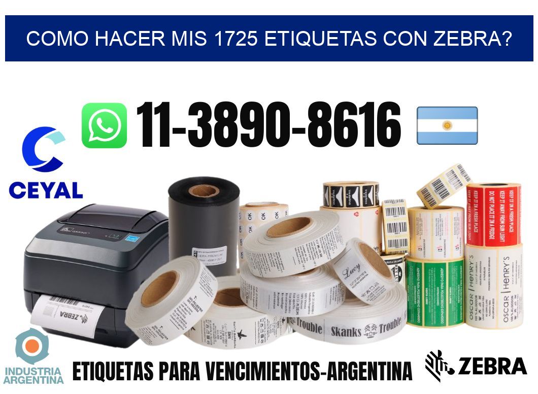 como hacer mis 1725 etiquetas con zebra?