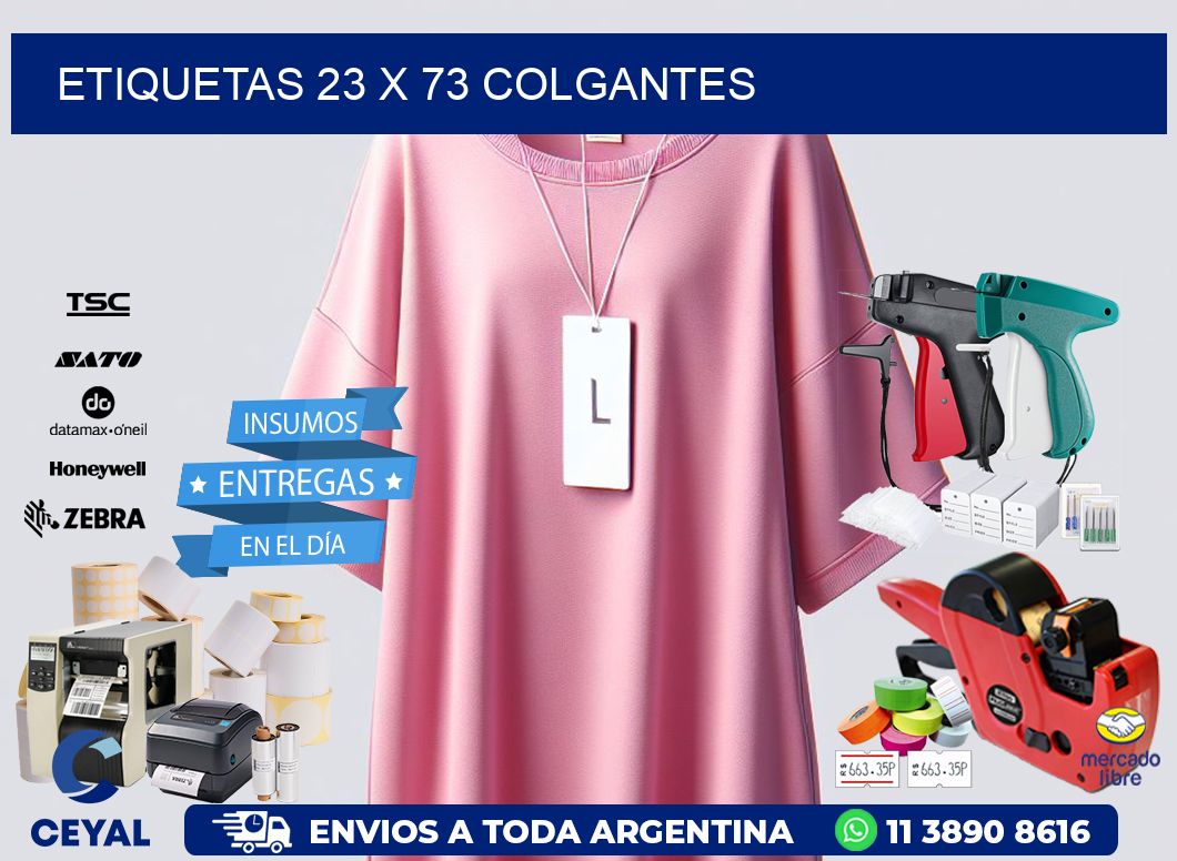 etiquetas 23 x 73 colgantes