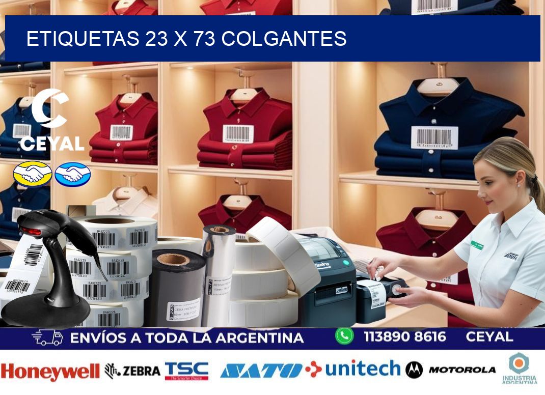 etiquetas 23 x 73 colgantes