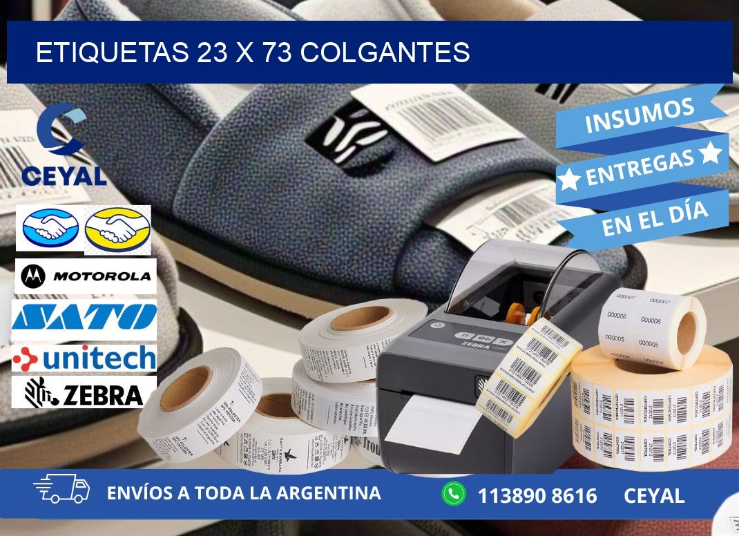 etiquetas 23 x 73 colgantes
