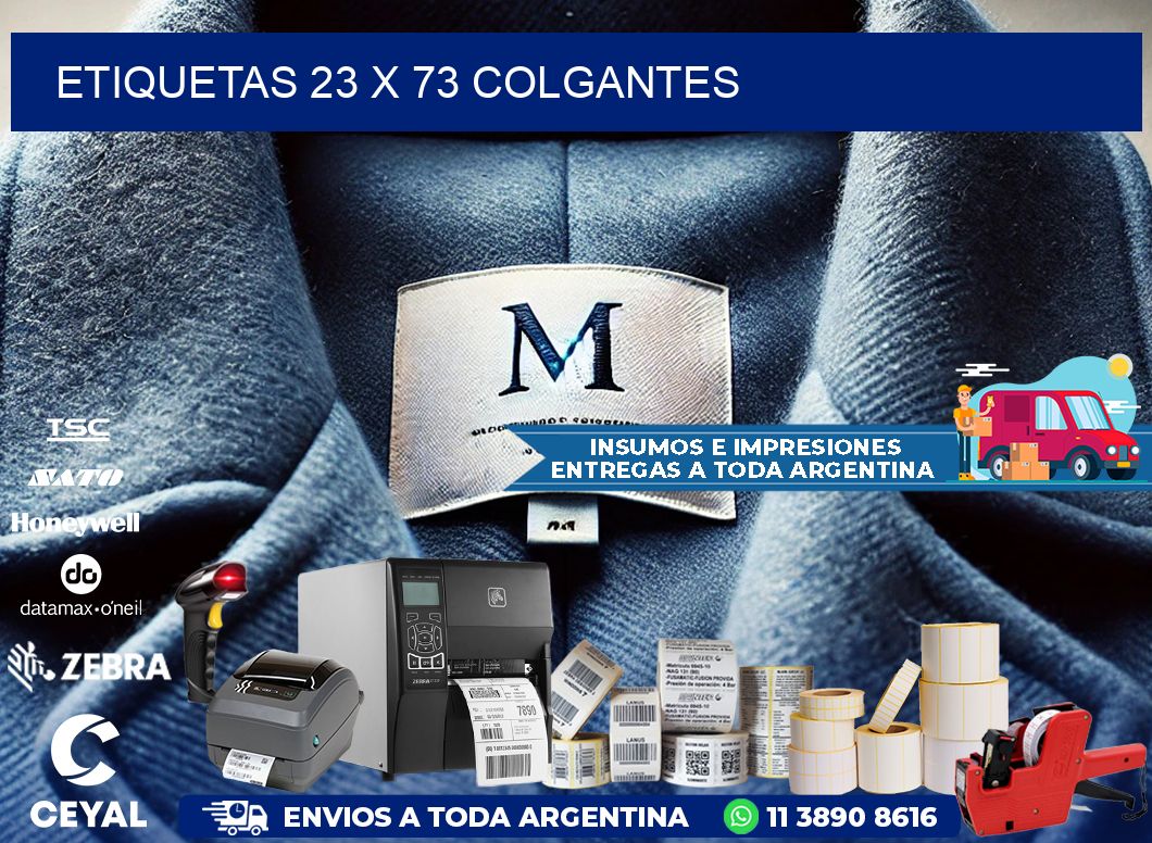 etiquetas 23 x 73 colgantes
