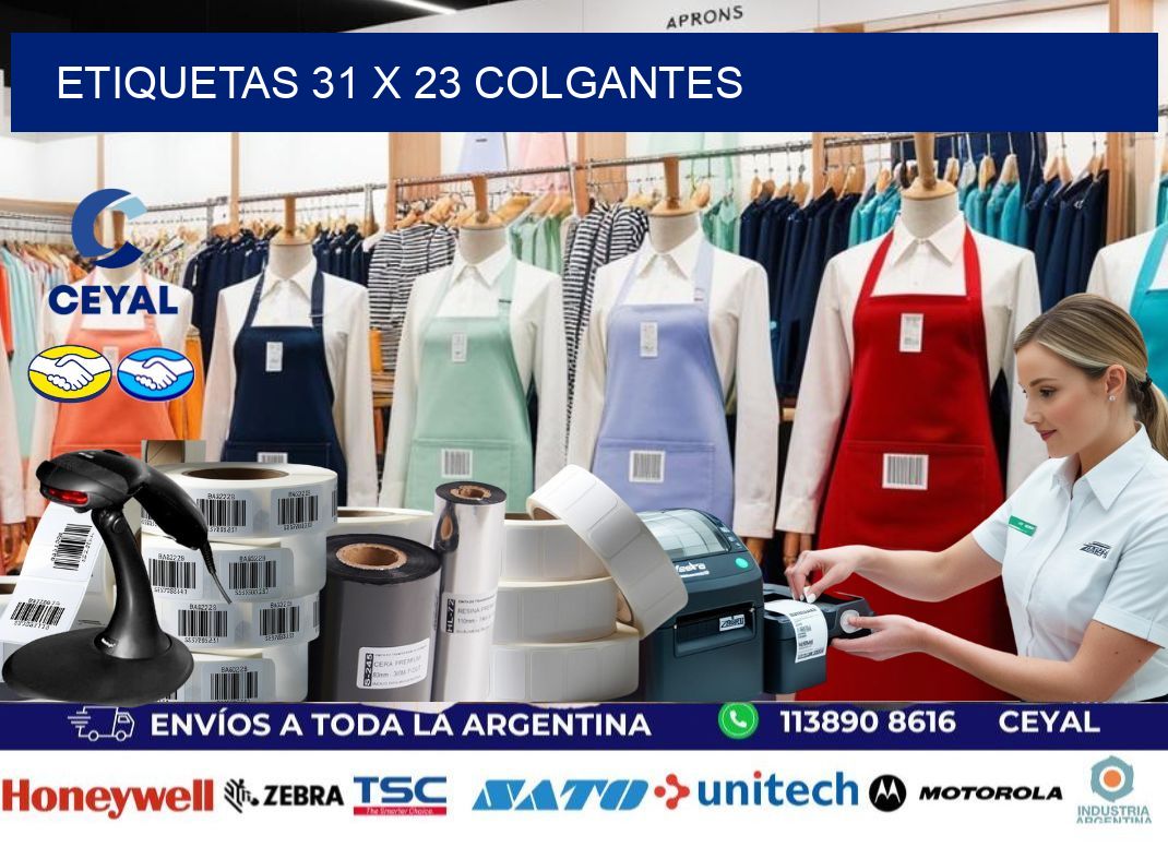 etiquetas 31 x 23 colgantes