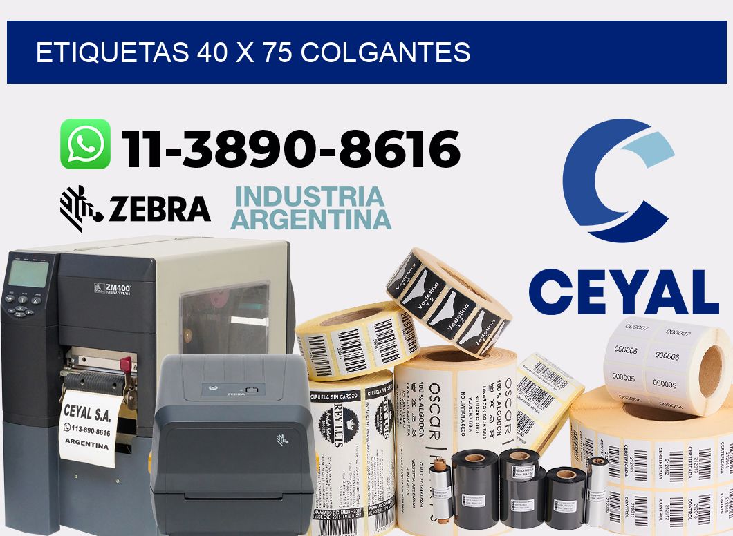 etiquetas 40 x 75 colgantes