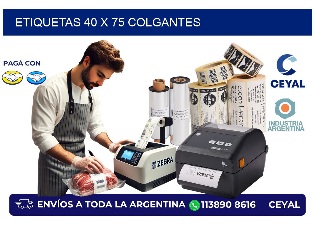 etiquetas 40 x 75 colgantes