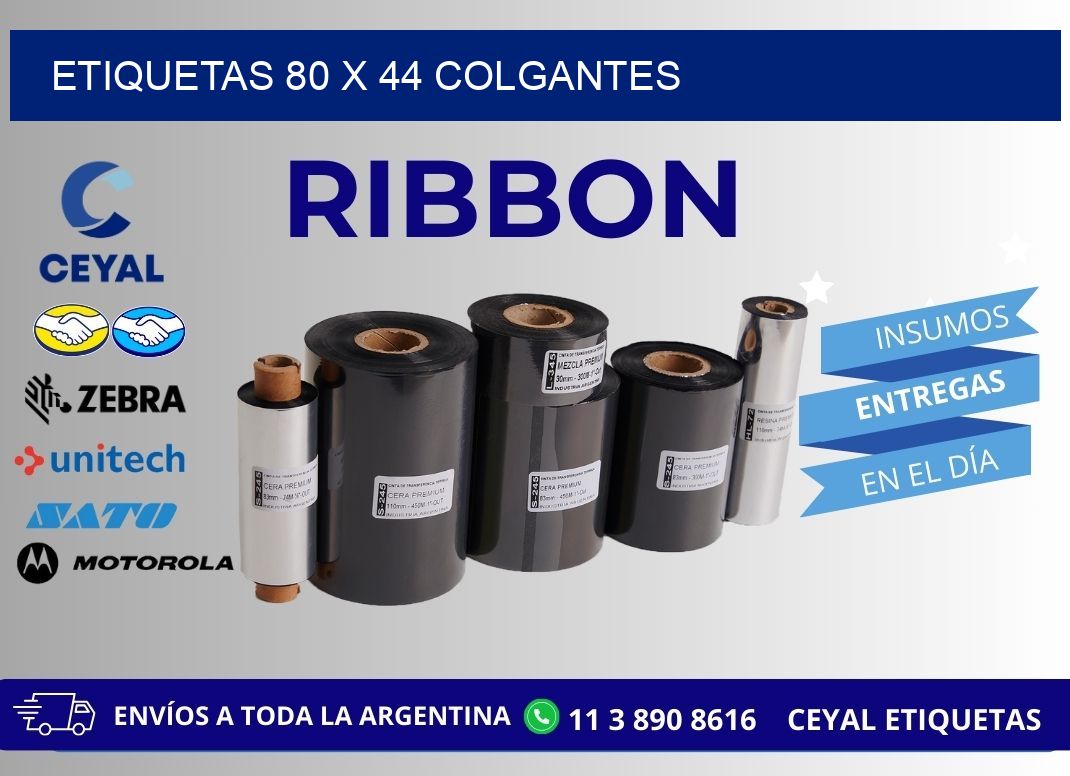 etiquetas 80 x 44 colgantes