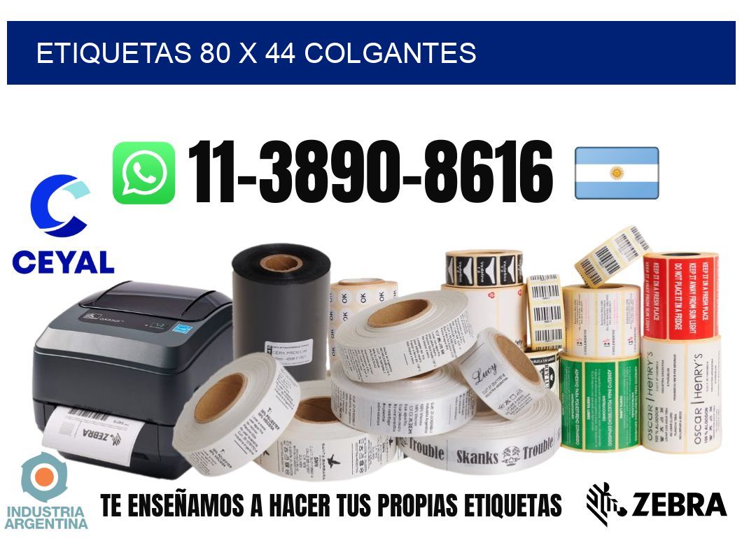 etiquetas 80 x 44 colgantes