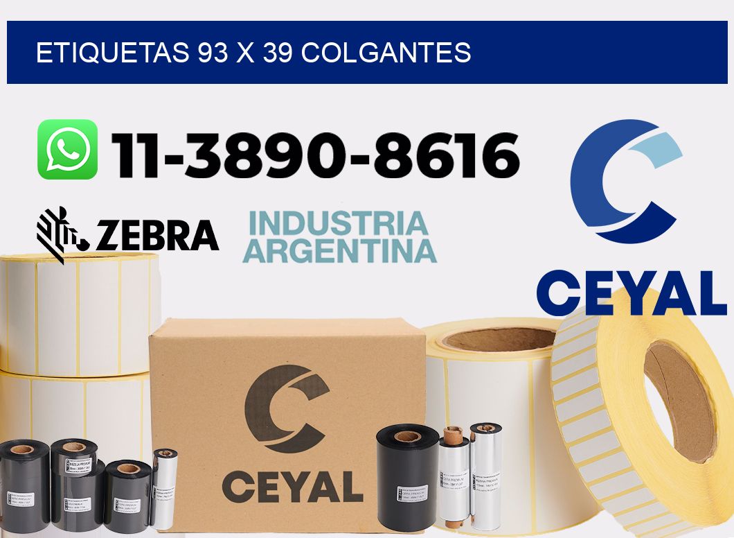 etiquetas 93 x 39 colgantes