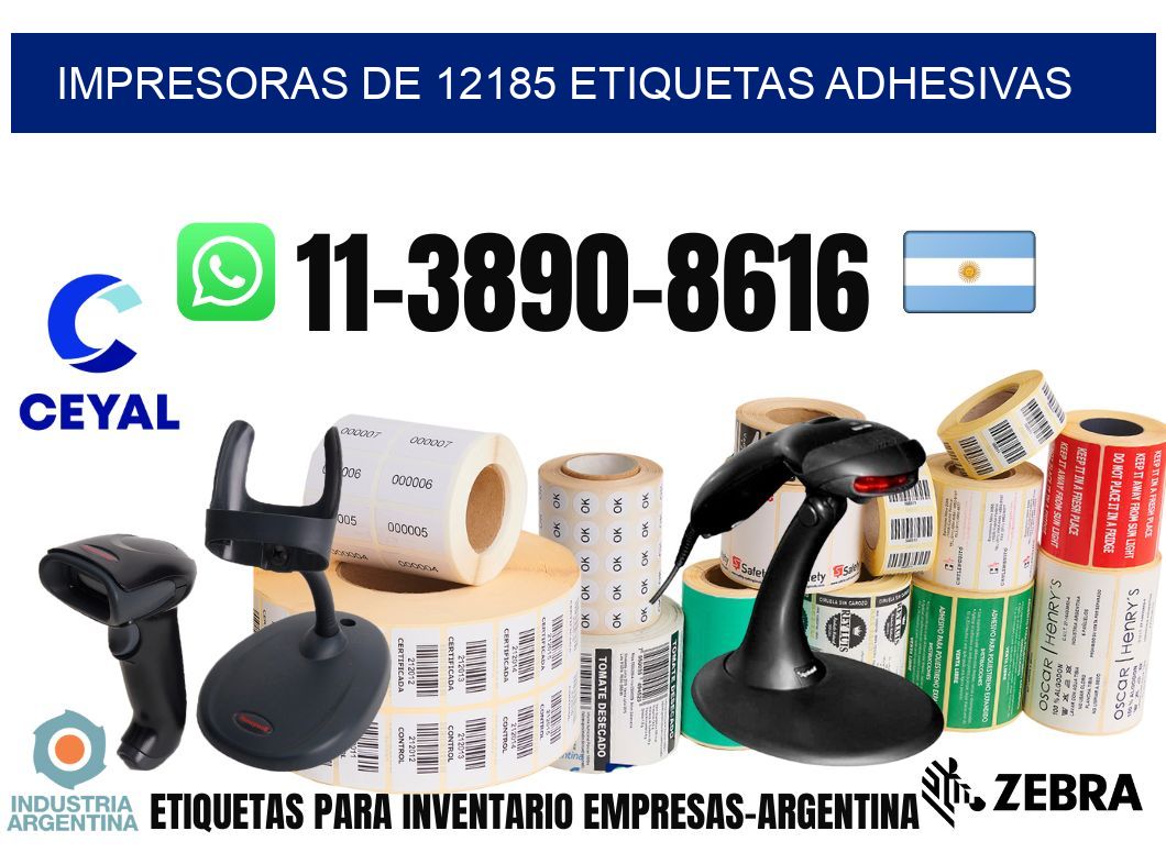 impresoras de 12185 etiquetas adhesivas