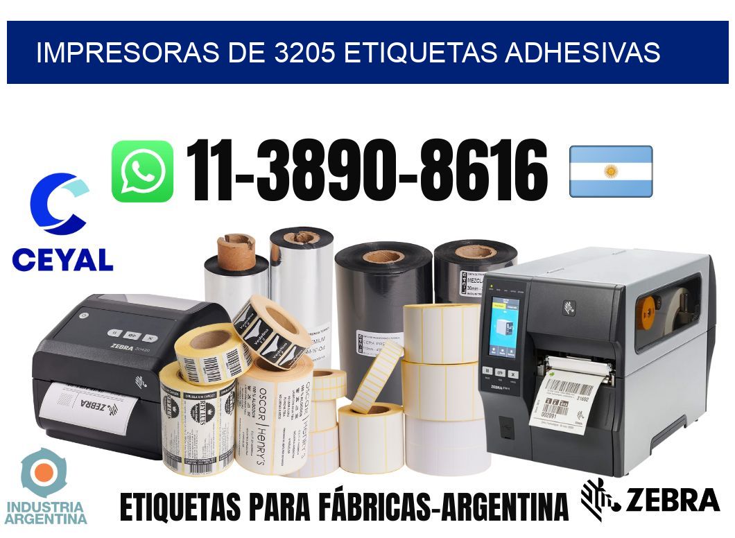 impresoras de 3205 etiquetas adhesivas