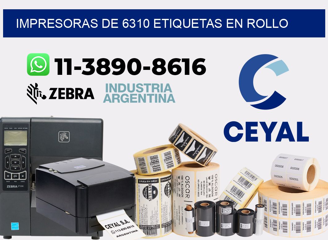 impresoras de 6310 etiquetas en rollo