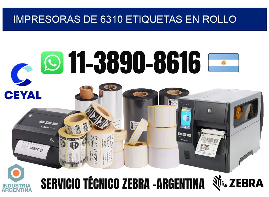 impresoras de 6310 etiquetas en rollo