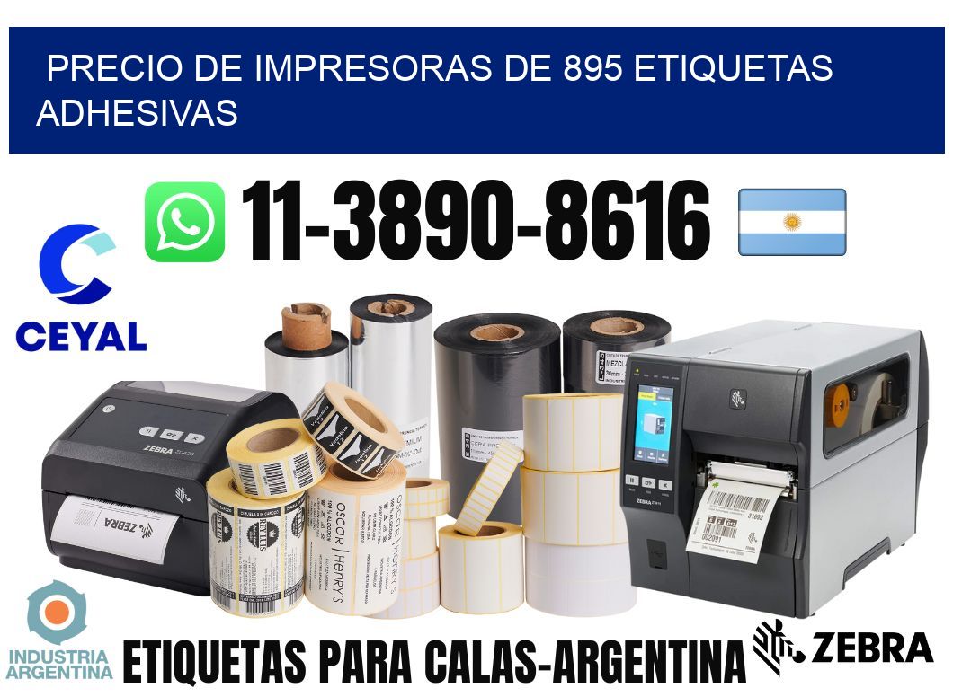 precio de impresoras de 895 etiquetas adhesivas