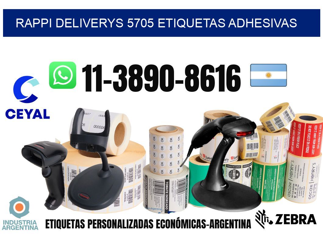 rappi deliverys 5705 etiquetas adhesivas