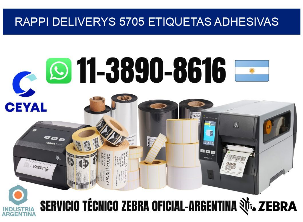 rappi deliverys 5705 etiquetas adhesivas