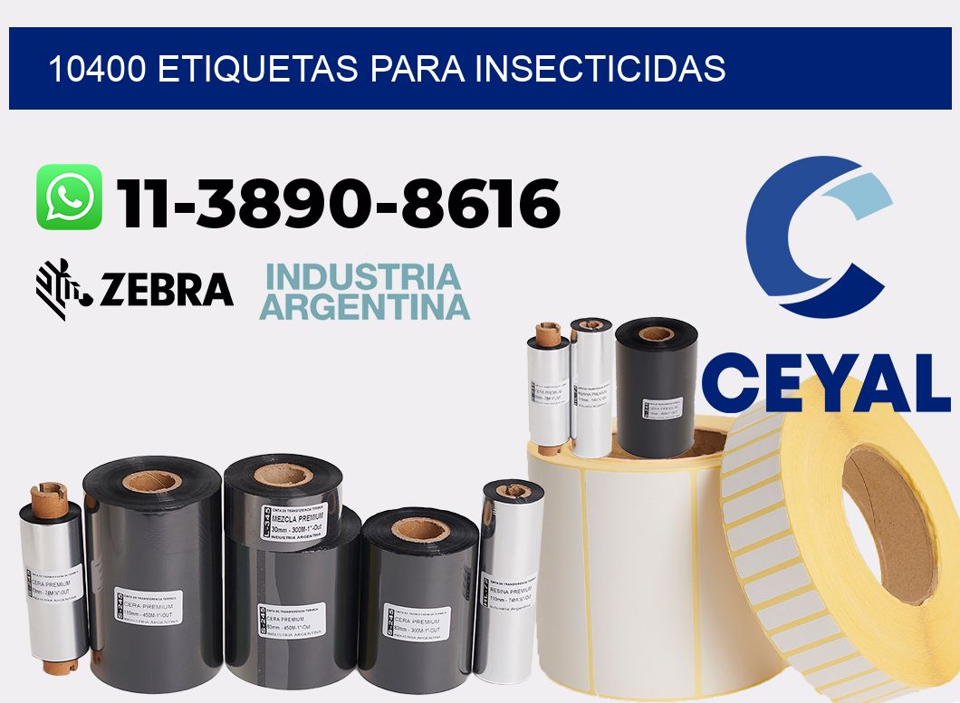 10400 Etiquetas para insecticidas