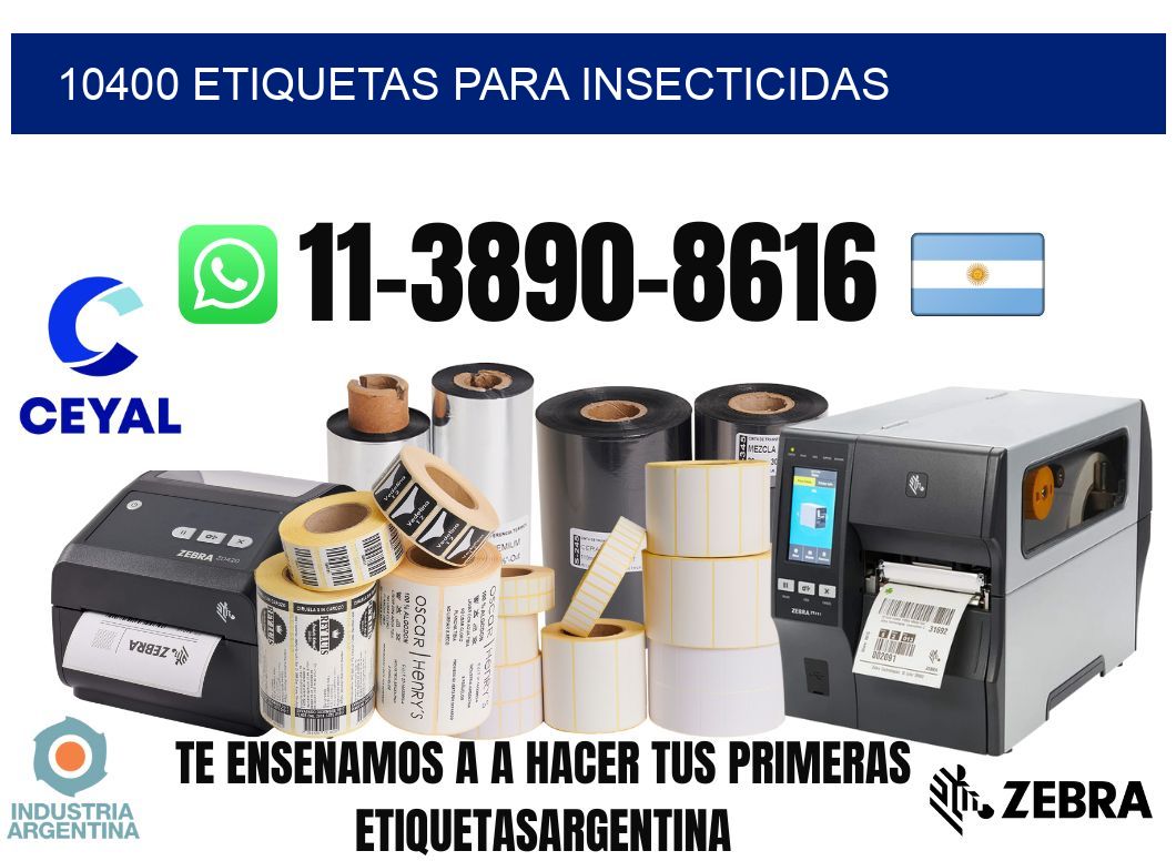 10400 Etiquetas para insecticidas