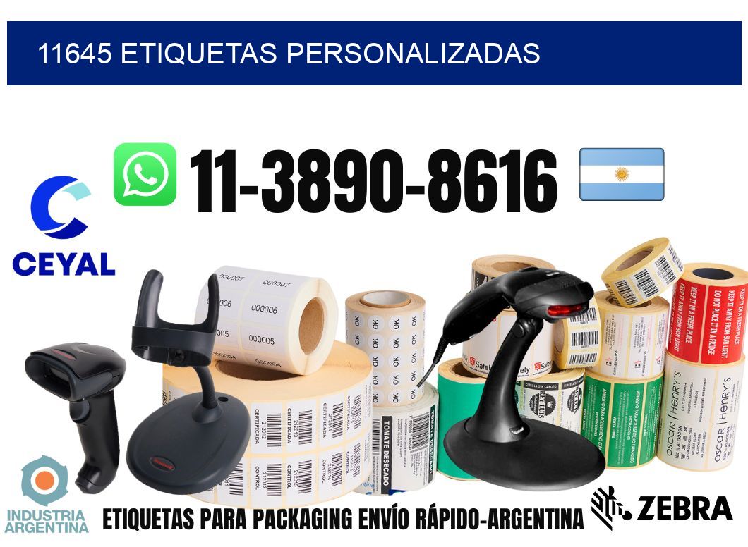 11645 etiquetas personalizadas