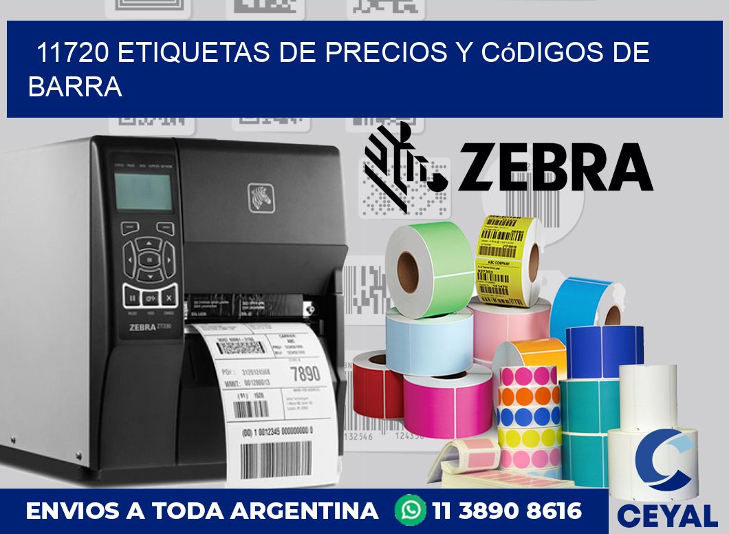 11720 Etiquetas de precios y códigos de barra