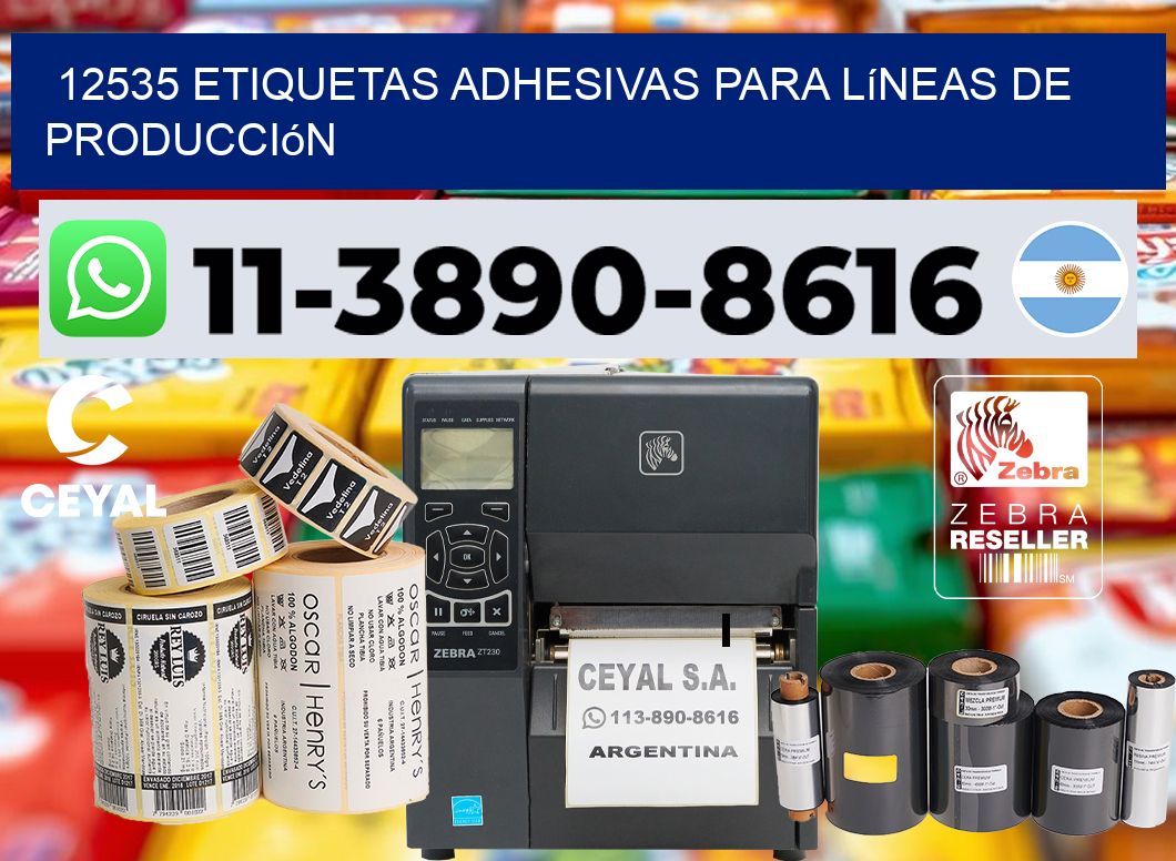12535 Etiquetas adhesivas para líneas de producción