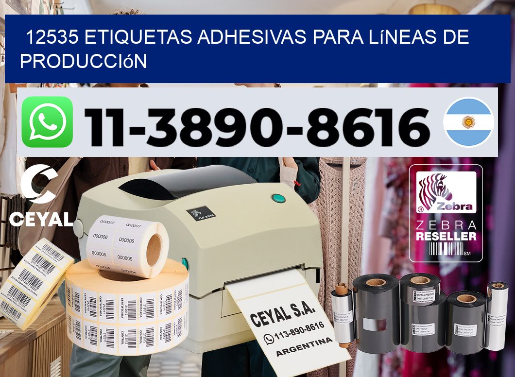 12535 Etiquetas adhesivas para líneas de producción