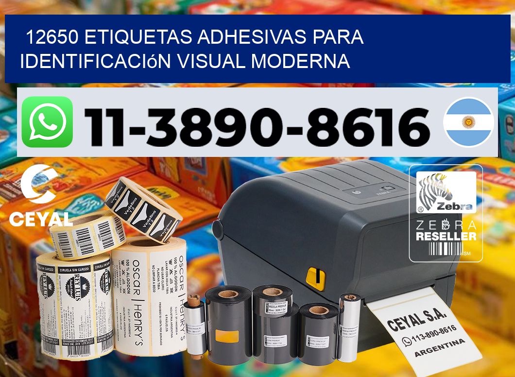 12650 Etiquetas adhesivas para identificación visual moderna