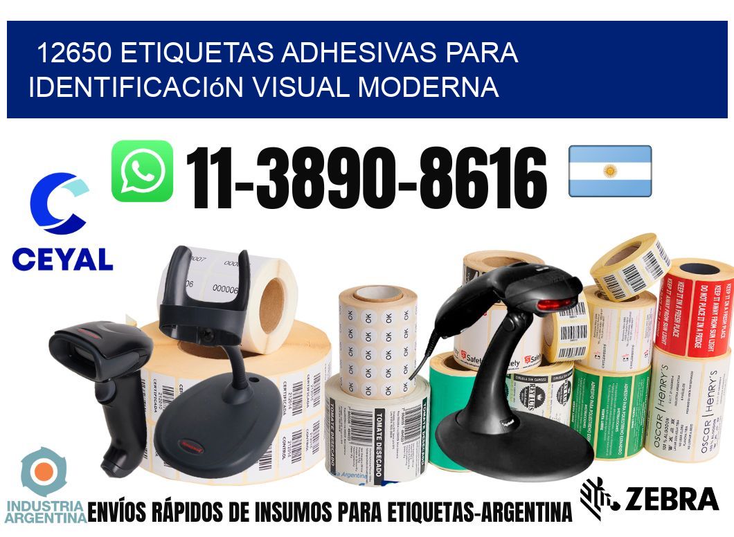 12650 Etiquetas adhesivas para identificación visual moderna