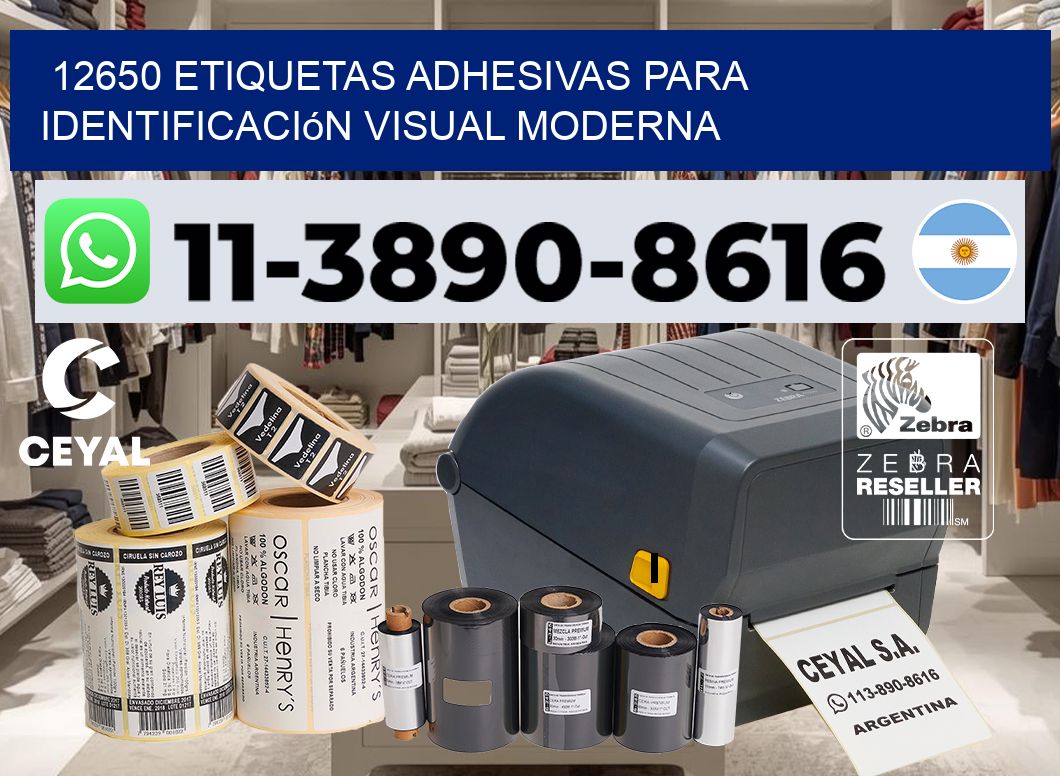 12650 Etiquetas adhesivas para identificación visual moderna