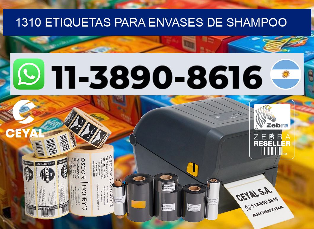 1310 Etiquetas para envases de shampoo