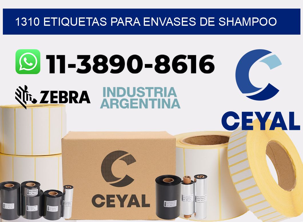 1310 Etiquetas para envases de shampoo