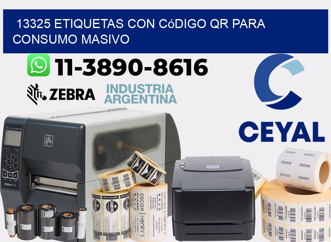 13325 Etiquetas con código QR para consumo masivo
