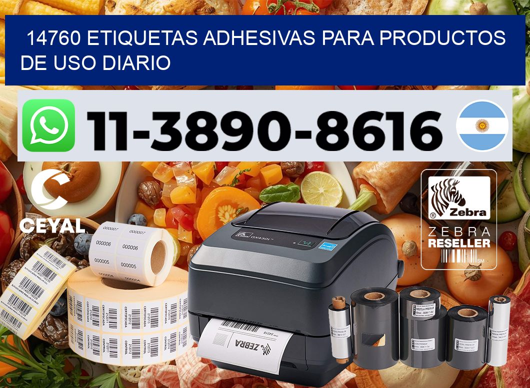 14760 Etiquetas adhesivas para productos de uso diario