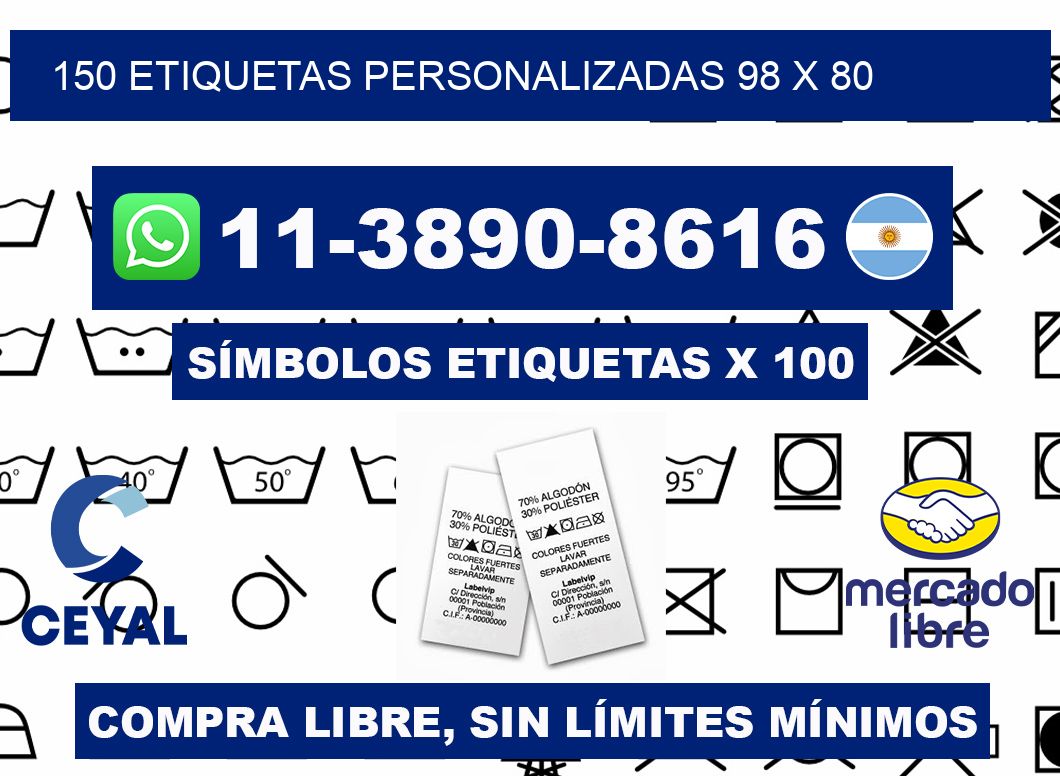 150 ETIQUETAS PERSONALIZADAS 98 x 80