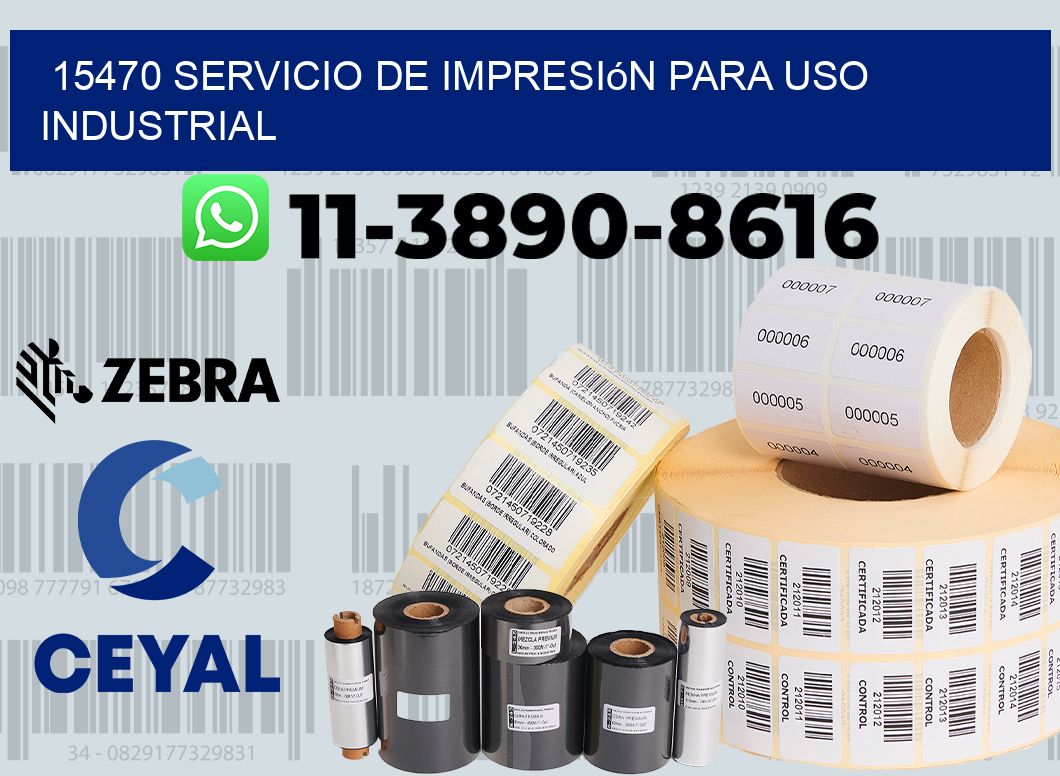 15470 Servicio de impresión para uso industrial