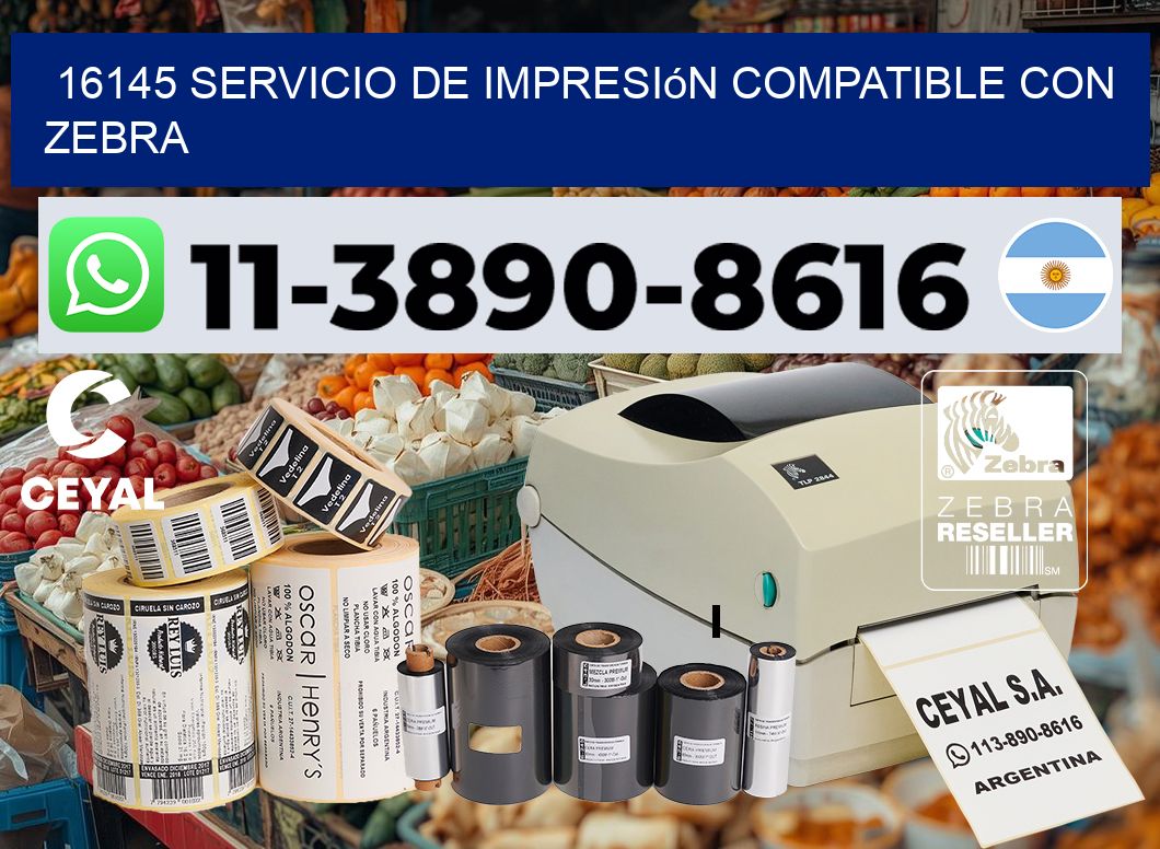 16145 Servicio de impresión compatible con Zebra