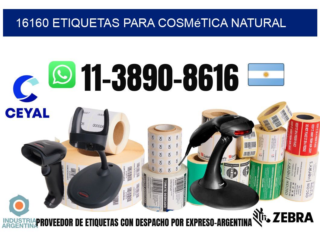 16160 Etiquetas para cosmética natural