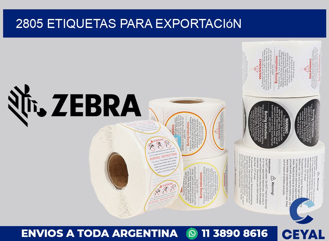 2805 Etiquetas para exportación