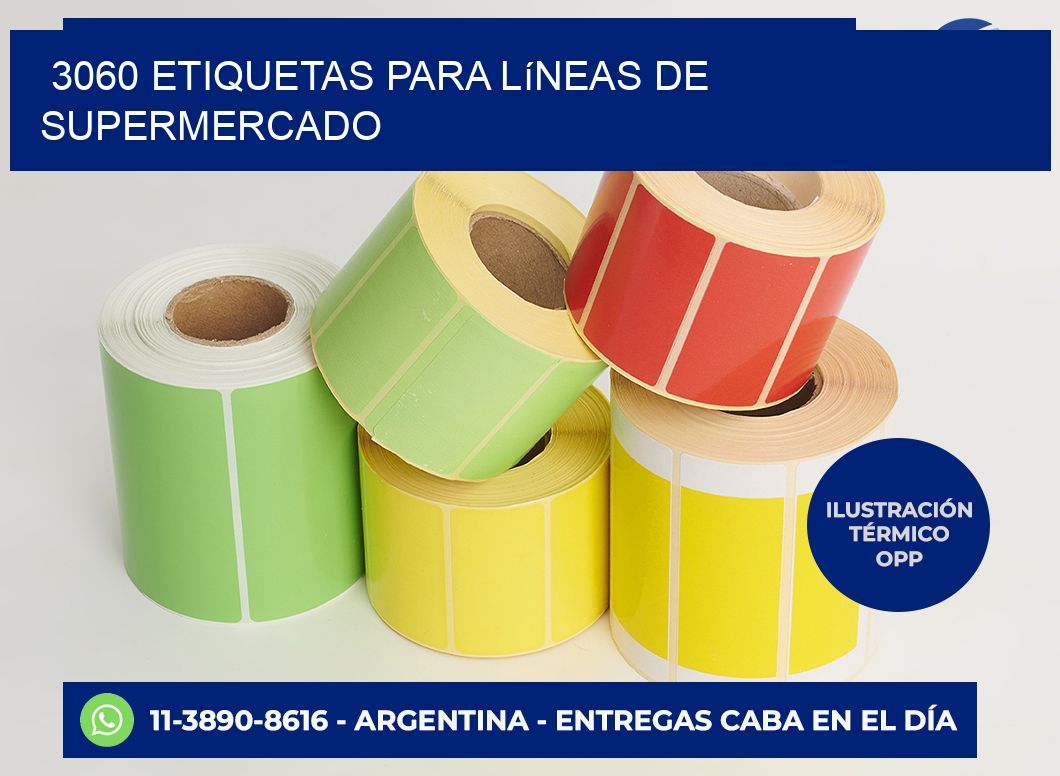 3060 Etiquetas para líneas de supermercado
