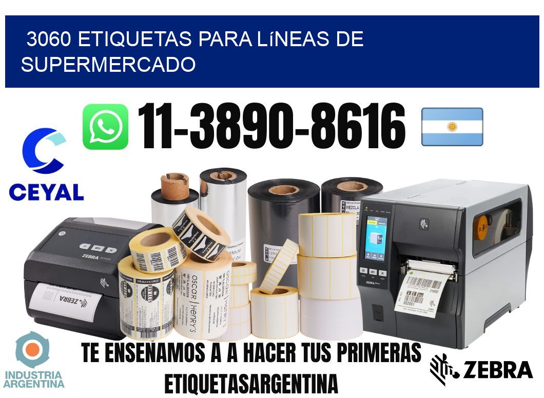 3060 Etiquetas para líneas de supermercado